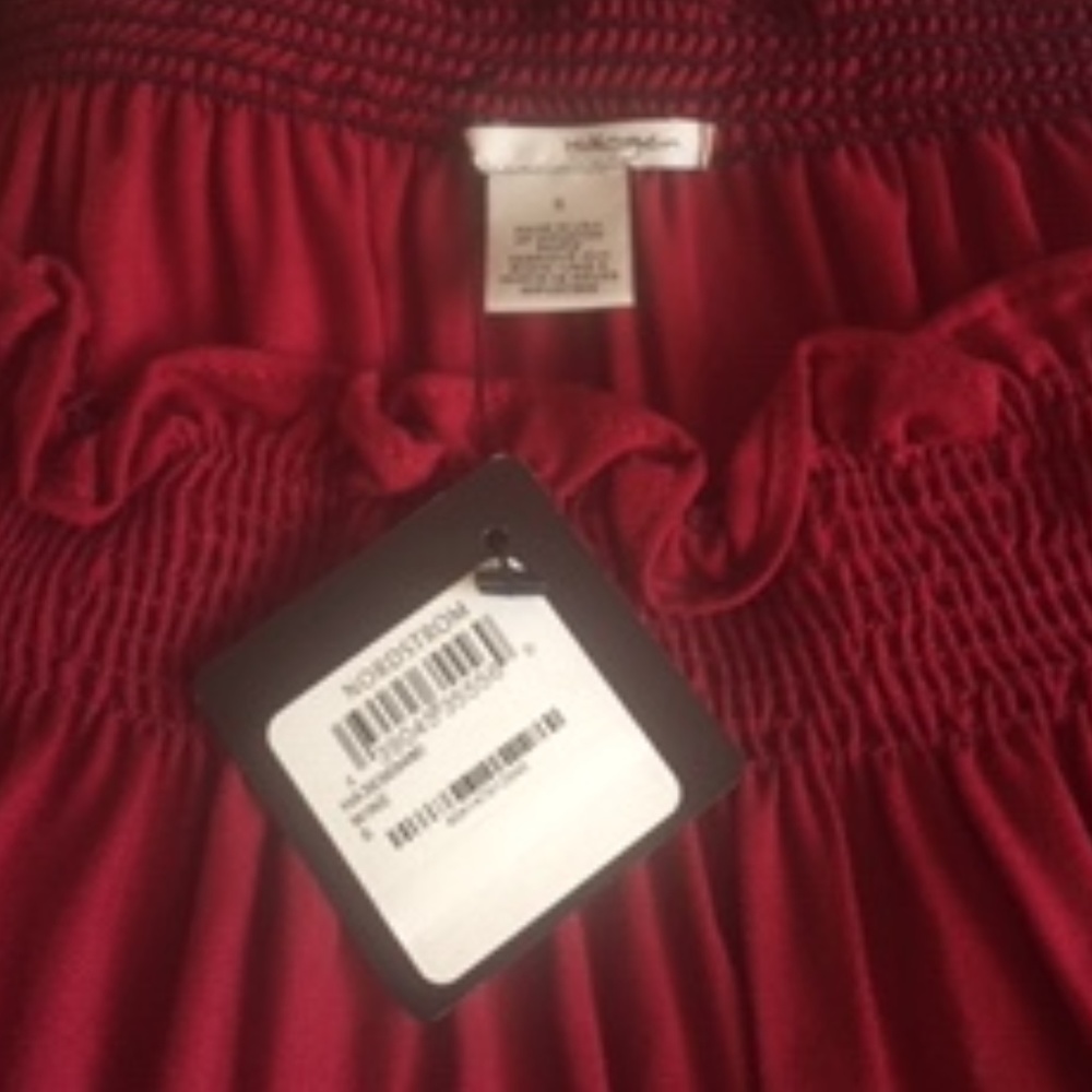 Halogen Off Shoulder Lace Trim Top S - Picture 2 of 3